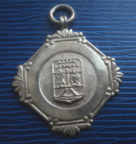 Vintage silver swimming - swimming, medal