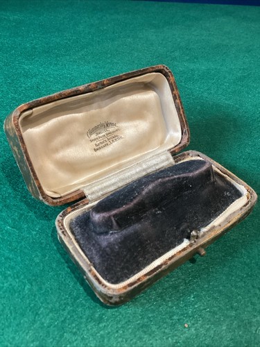 Antique wristwatch leather box - leather,